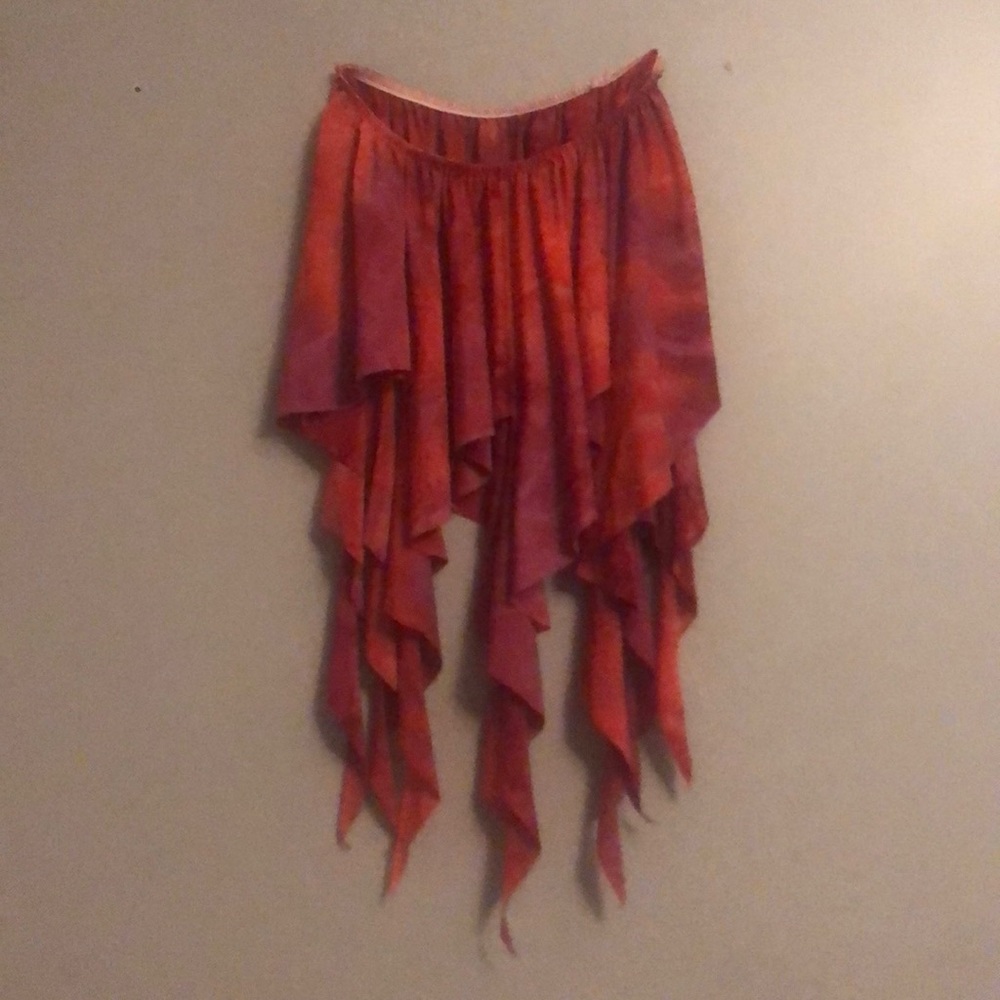 Pink and red dance skirt